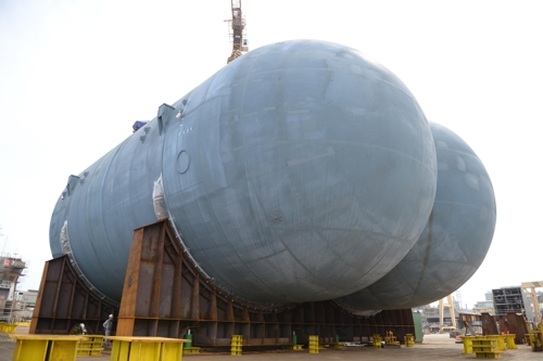 세진중공업이 현재 제작하고 있는 LPG 탱크.(제공 : 세진중공업)