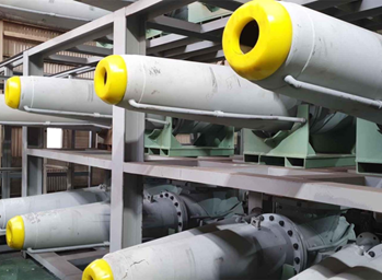 블로우 파이프에 우레탄 커버를 씌워 안전하게 보관 중인 모습